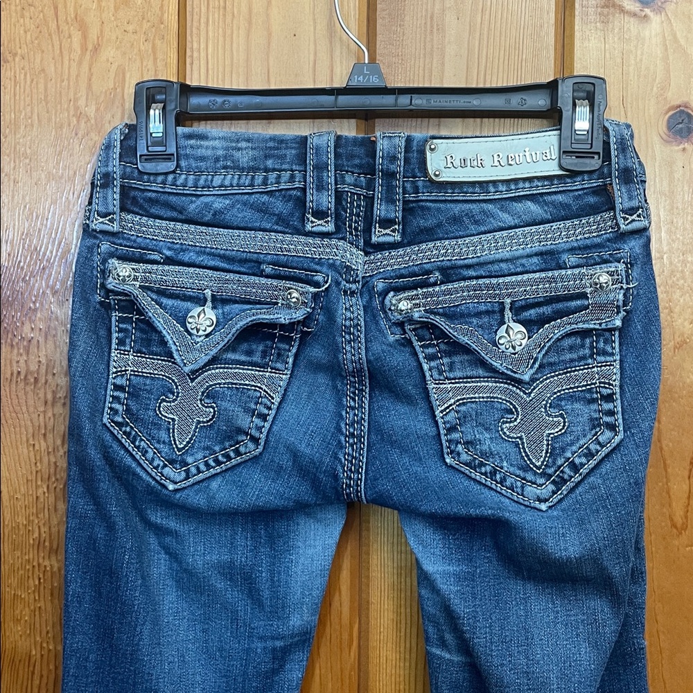 Rock Revival Women's Dark Blue Jeans Maggie boot size 25 - Picture 6 of 16